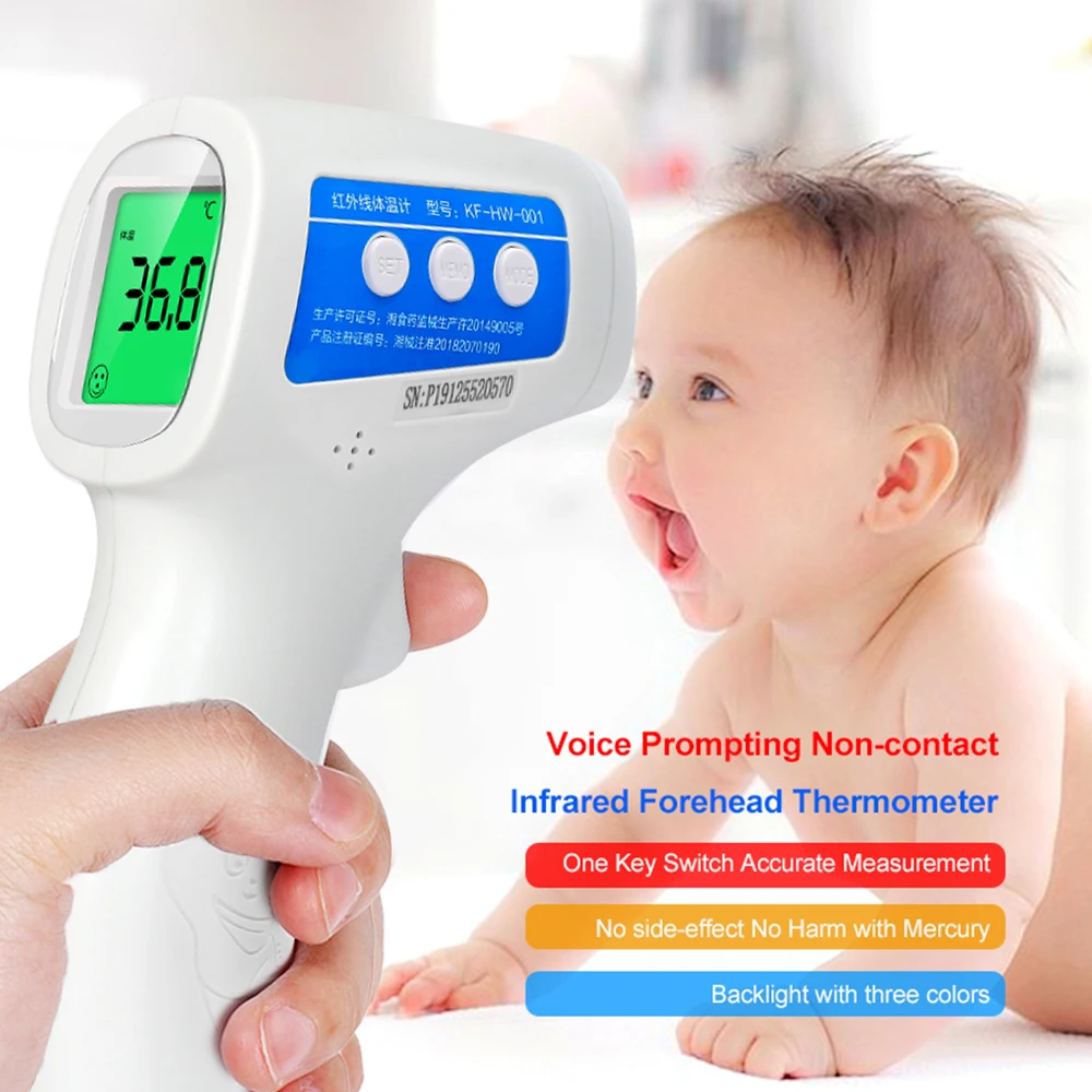 

2020 Muti-fuction Baby Thermometer Electronic Digital Forehead Thermometer Non Contact Infrared Thermometer for Baby Adult Baby