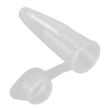 

1000 Pcs 0.2ml Round Bottom Centrifuge Tubes w Attached Caps Clear White