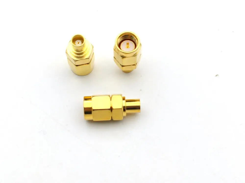 100 шт Золотой SMA штекер к MCX гнездовой разъем RF коаксиальный адаптер|plug gold|plug maleplug