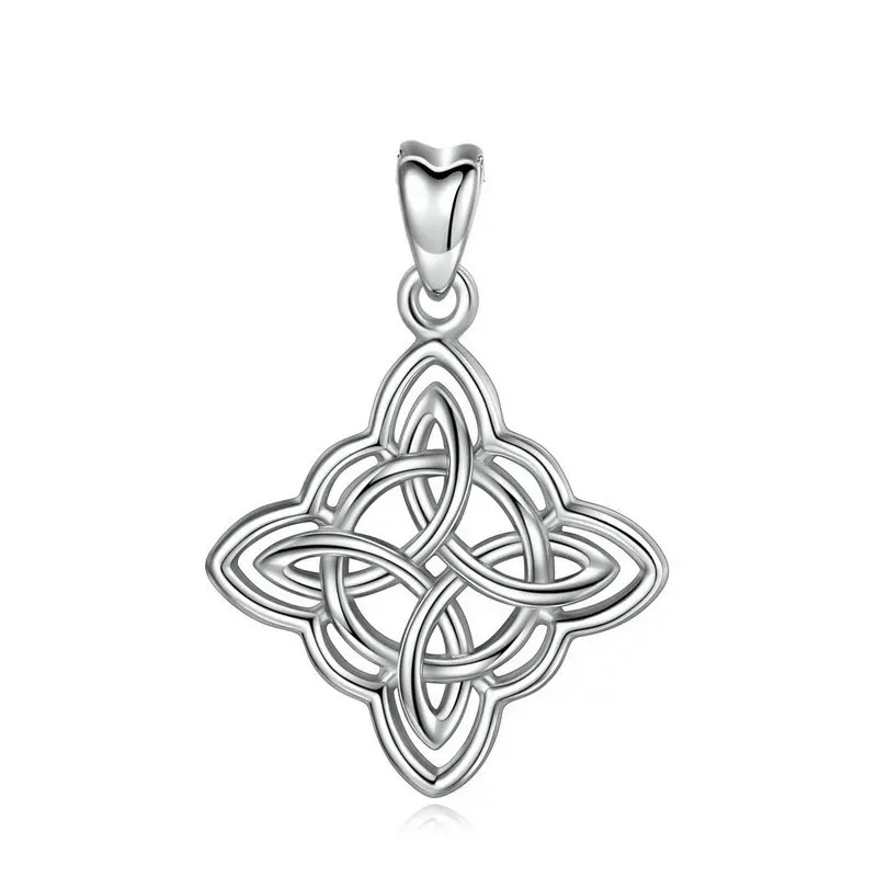 only pendant Eudora Стерлинговое Серебро, хорошая удача, Ирландская кельтская подвеска в форме банта с подарочной коробкой, Модные женские ювелирные изделия, Серебряный Узел, Шарм CYD200 - Окраска металла: only pendant