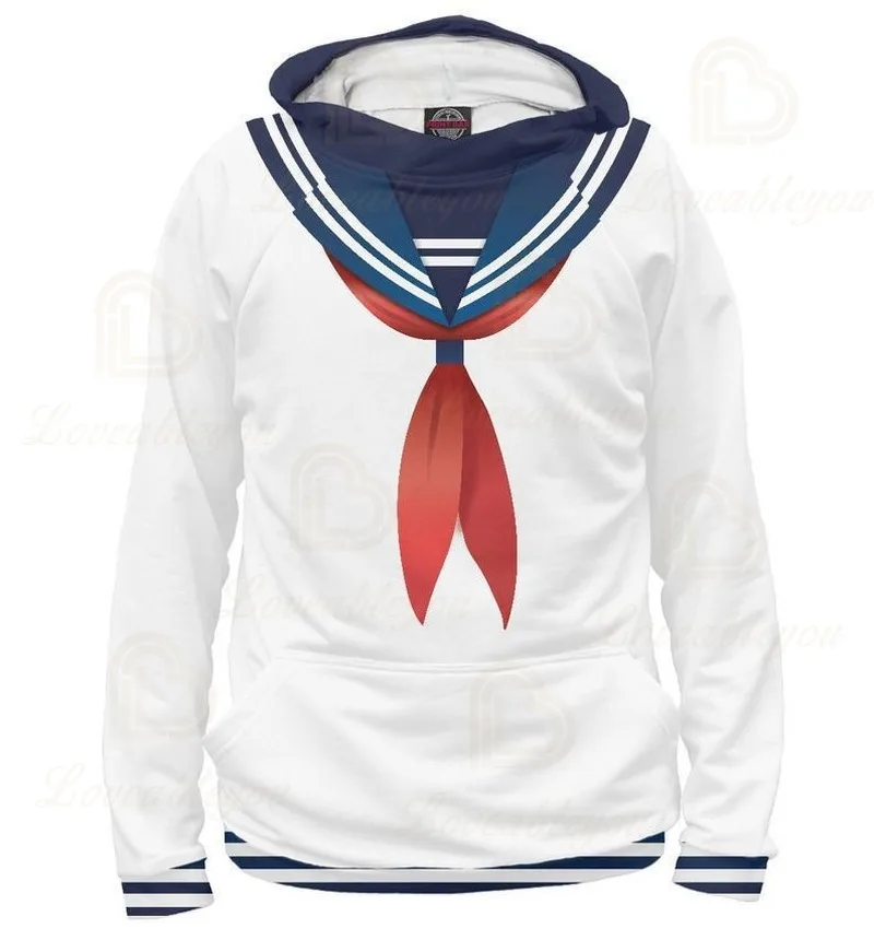 

JK Uniform Cosplay Japanese Anime 3D Print White Sweatshirt Cosplay Sweatshirt Spring Autumn Hoody Hooded Hoodies