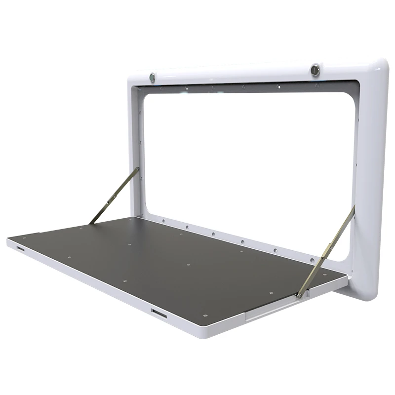 Rv Out Folding Table White/black Trailermounted External Dining Table