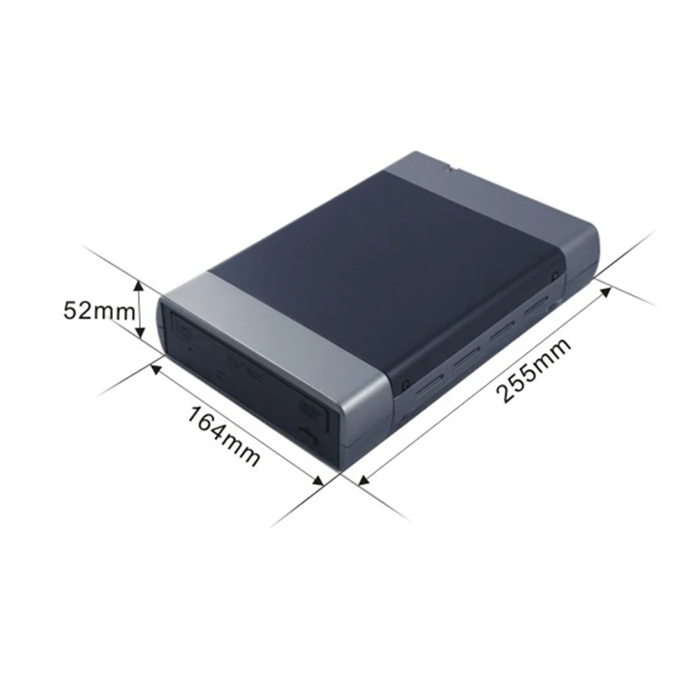 CD DVD Drive 5.25 inch Optical Drive Enclosure USB3.0/2.0 to SATA US/EU Adapter Hard Disk Case Support DVD 16 Speed Recording