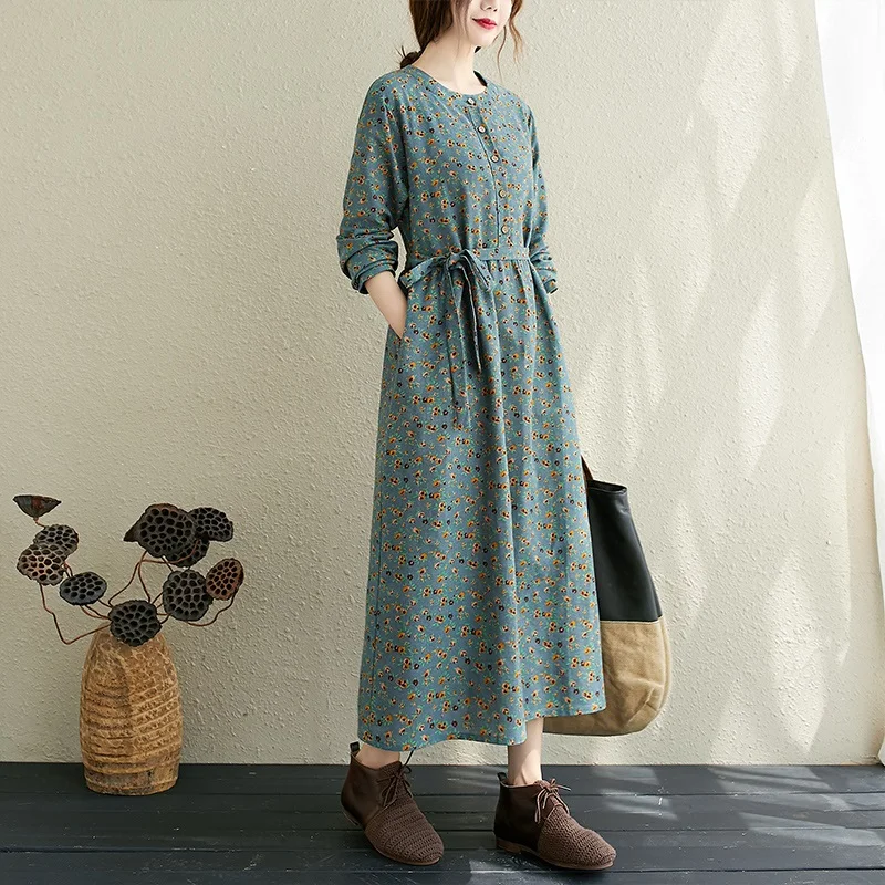 Anteef long sleeve cotton linen vintage floral new in dresses for women casual loose spring autumn dress elegant clothing 2026 - AliExpress 200000345 Anteef long sleeve cotton linen vintage floral new in dresses for women casual loose spring autumn dress elegant clothing 2026 - AliExpress 200000345