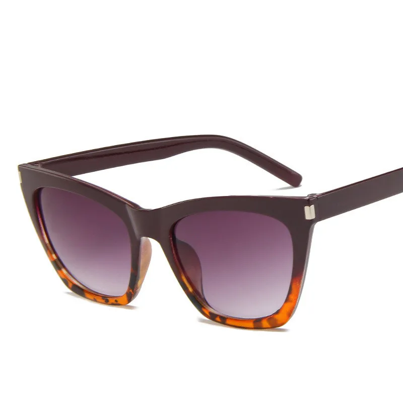 Новое поступление, роскошные солнцезащитные очки кошачий глаз, женские ретро Брендовые очки, модные солнцезащитные очки для женщин, gafas de sol mujer - Цвет линз: Серый