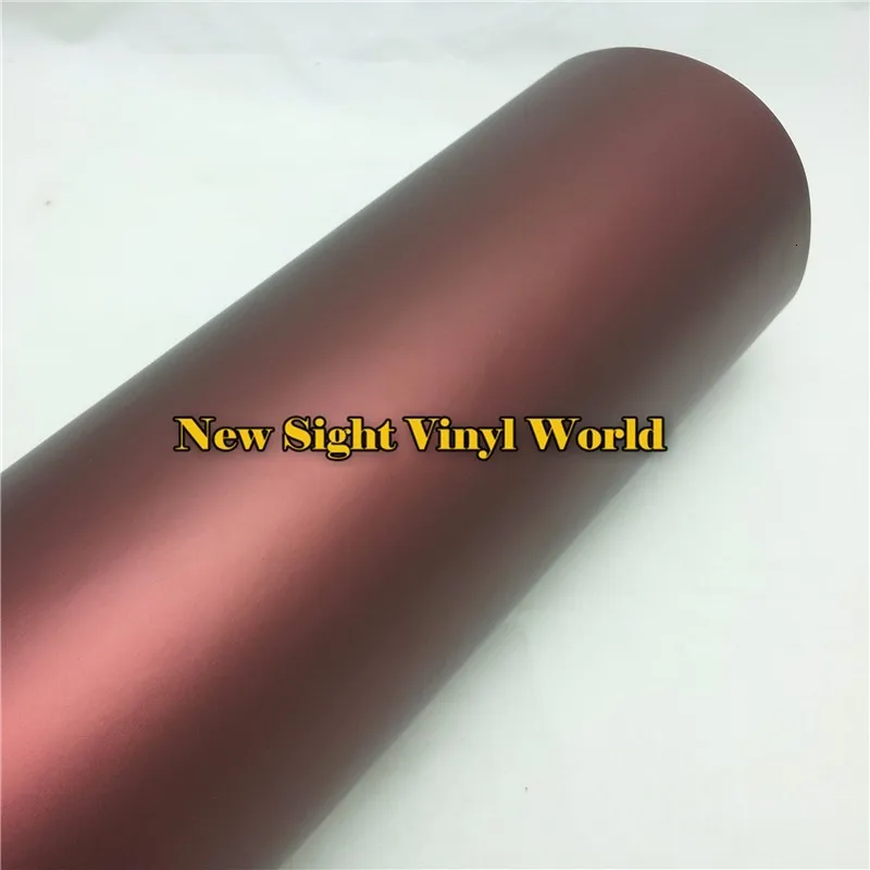 Высокое качество атлас матовый хром коричневый винил обёрточная бумага Roll Bubble бесплатно для стайлинга автомобилей Размеры: 1,52*20 м/Roll