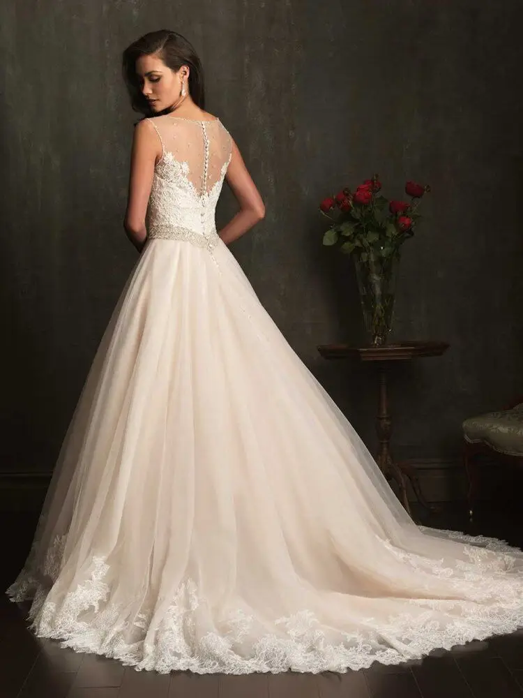 Новинка Vestidos de Novia, винтажное бальное платье, Тюлевое свадебное платье,, Качественное кружевное свадебное платье принцессы