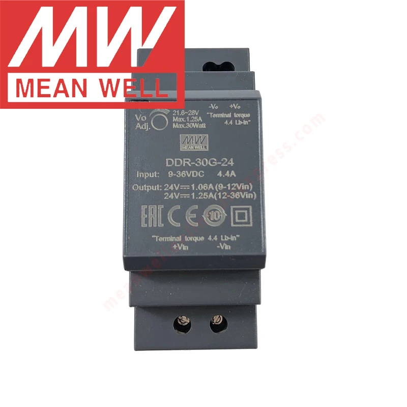 

Оригинальный бренд Mean Well представляет DDR-30G-12 Din Rail Тип DC-DC преобразователь meanwell 12V/2.5A/30 Вт постоянного тока в переменный ток Питание 9-36Vdc вход