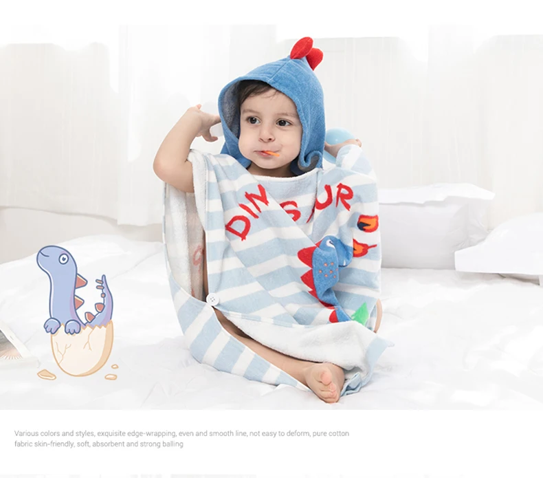 Детское банное полотенце, накидка, можно носить газовое Хлопковое полотенце с капюшоном, впитывающий и быстросохнущий купальный халат для мужчин и женщин