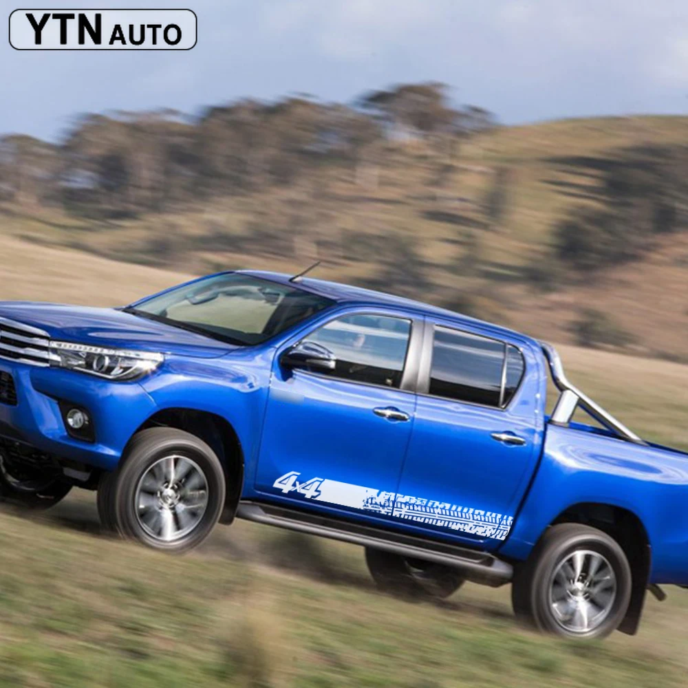 Автомобильные аксессуары 2 шт. Пикап 4x4 Боковая дверь полосатые наклейки