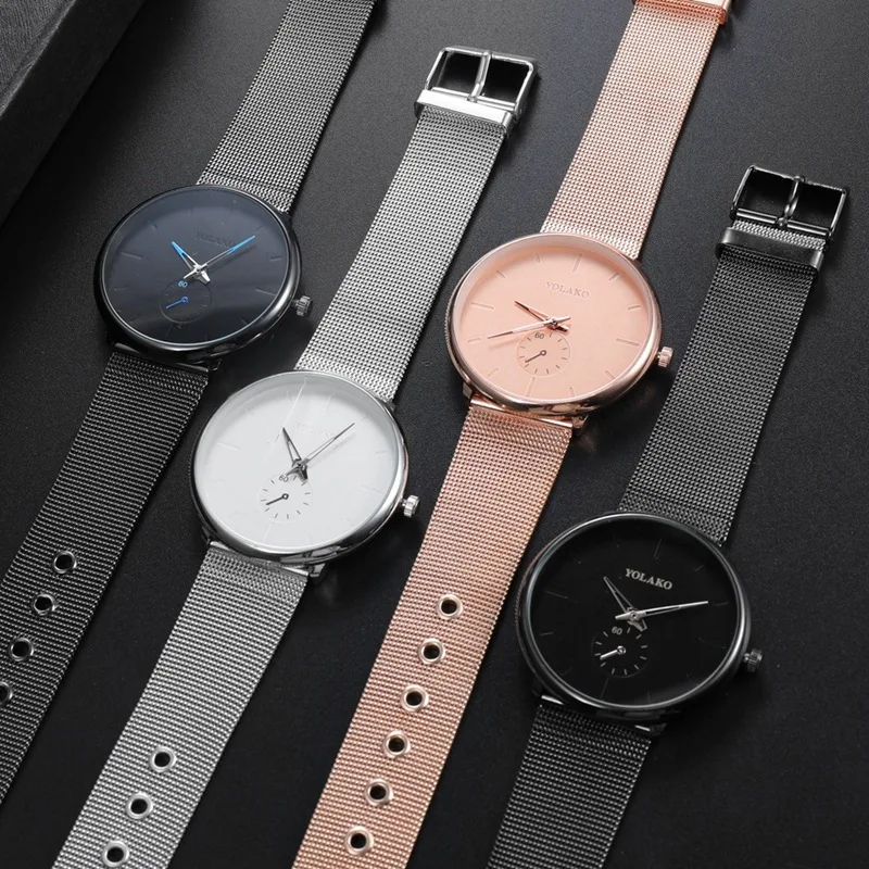 Хит стильные мужские часы с синим указателем простые деловые из сплава на