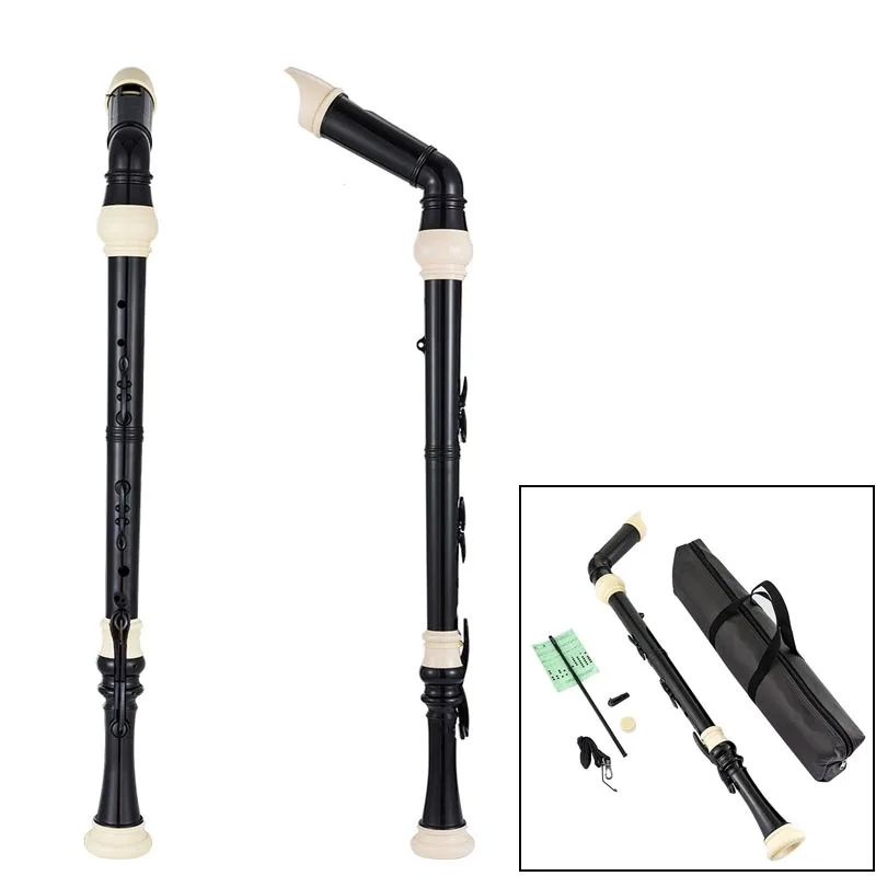 Oriolus Baritone Recorder F Keys 8 Holes Baroque With Pu Bag