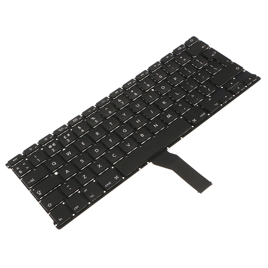Laptop Notebook Keyboard UK Version Fits for Apple MacBook Air 13Inch A1466 A1369 - Black