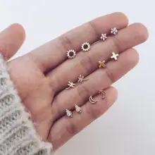 Artilady, Комплект сережек для женщин и девочек, кристалл, геометрический крест, серьги, шпильки, вечерние ювелирные изделия, подарок,, Прямая поставка