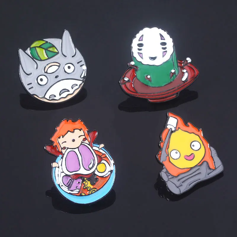 Без лица человек Ponyo Тоторо булавки броши Хаяо Миядзаки Унесенные призраками Ponyo на скале мультфильм значок брошь бижутерия