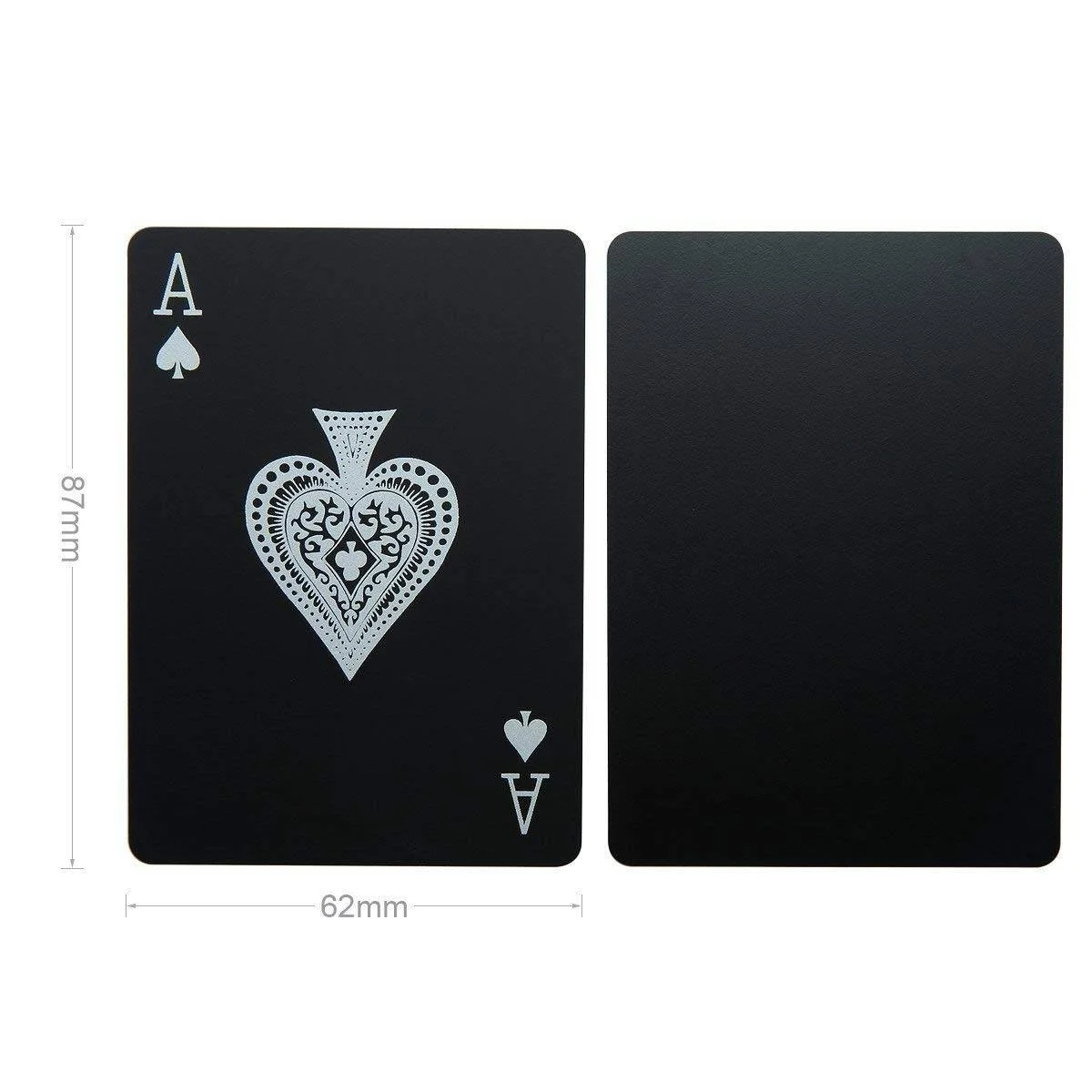 Frosted Opaque Black Poker Playing Cards