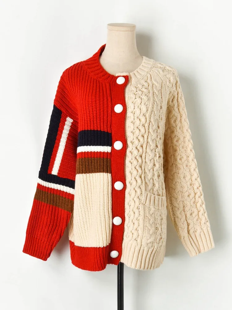 Best Price Luxury Brand Designer Knitted Sweater for Women Causel O Neck Twist Irregular Long Sleeve Loose Knitted Sweater Cardigan Best Price Luxury Brand Designer Knitted Sweater for Women Causel O Neck Twist Irregular Long Sleeve Loose Knitted Sweater Cardigan