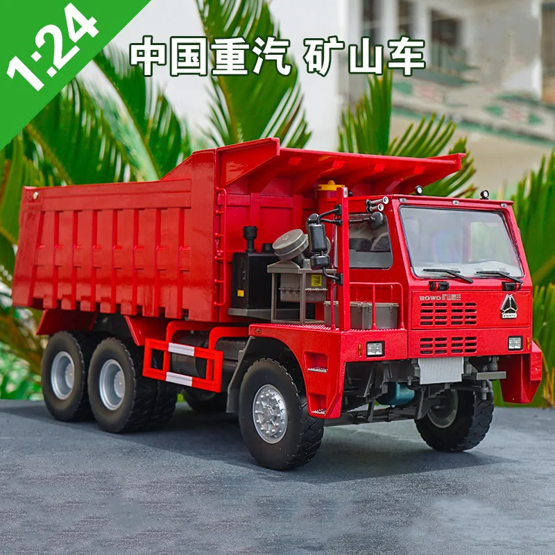 

1:24 scale China National Heavy Duty HOWO Mine Overlord 70T Dump Truck Alloy Model Engineering Vehicle Mineral Vehicle kids Toy
