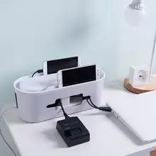 Best Offers Power Socket Cord Row Plug-In Board Desktop  Storage Box Wire Wireless Finishing Box With Mobile Phone Tablet Holder Stand