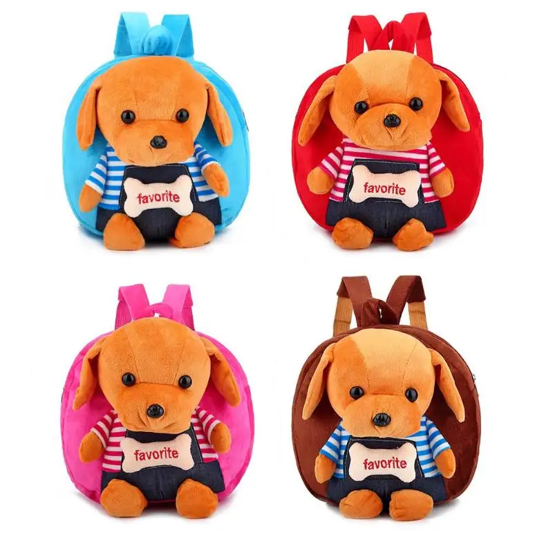 

3D Cartoon Baby Kindergarten School Bags Boys Girls Cute Dogs Girls Plush Backpack Children Outdoor Travel Shopping Bags Gifts
