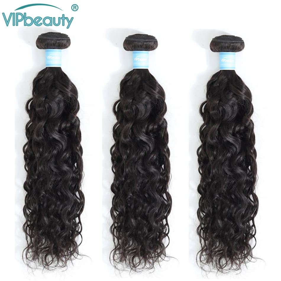 Vip beauty, перуанские волнистые человеческие волосы, 3 пряди, с закрытием, волосы remy для наращивания, волнистые волосы, пряди на шнуровке