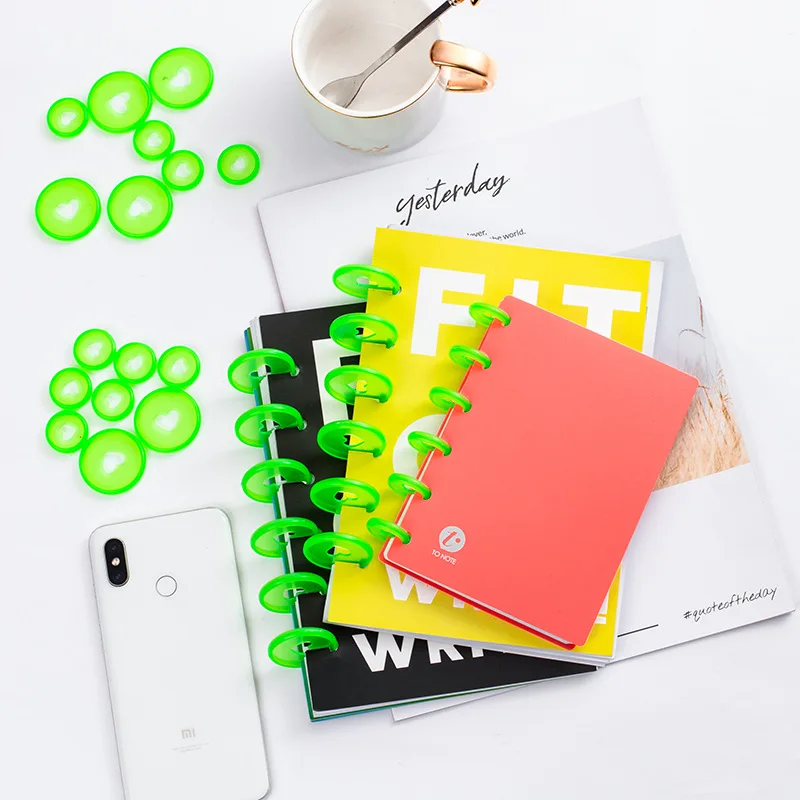 

24mm 20PCS loose-leaf binding ring binding buckle notebook color disc buckle mushroom hole hand book learning binding supplies