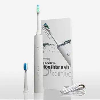 

USB Rechargeable Electric Toothbrush Sonic Wave Rechargeable Top Quality Smart Chip Toothbrush Head Replaceable Whitening Health