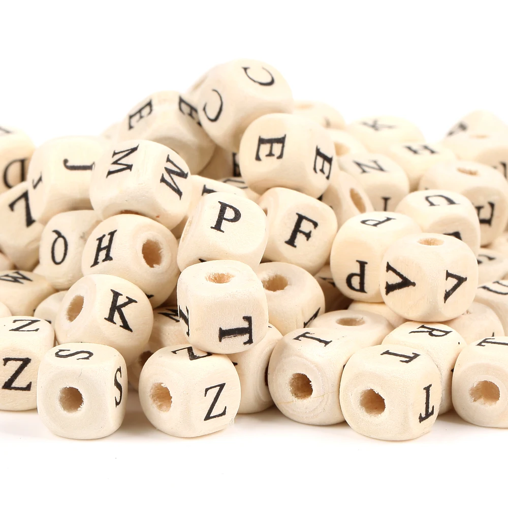 10mm Wooden Beech Alphabet Beads, Natural Wood Letter Beads, Wood Alphabet  Beads, You Choose The Letters! Wooden Letter Beads