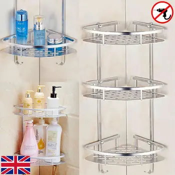 

2Tier Metal Bathroom Corner Shelf Rack Caddy Storage Bath Shower Rack Holder