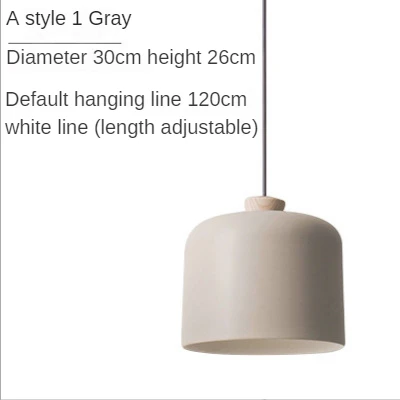 thumbnail image 1 of Lámpara colgante nórdica moderna con luz LED de madera maciza simple para colgar en la barra, mesa de restaurante, oficina, creativa lámpara de decoración de interiores con forma de macarrón, 1 of 5
