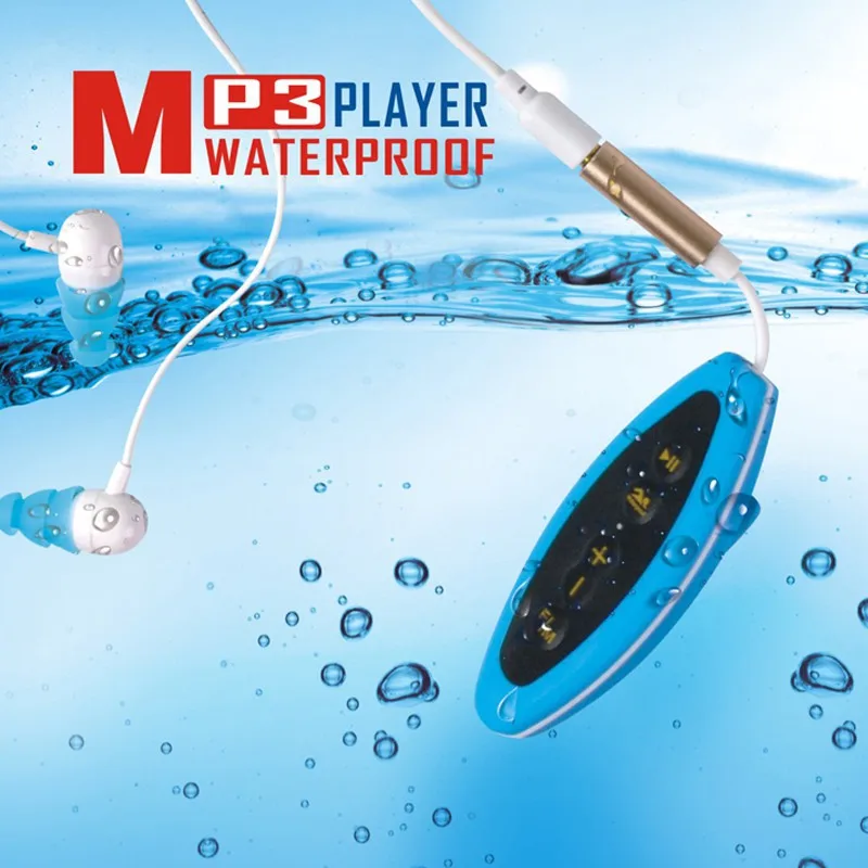 Портативный 4 Гб MP3-плеер для плавания подводный дайвинг спа + наушники
