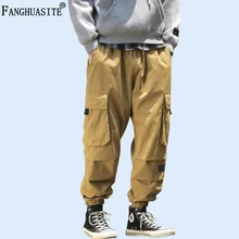 Men's Casual Pants Autumn Solid color High quality Cotton men Trousers Big-pocket Fashion Loose Comfortable Cargo Pants A985