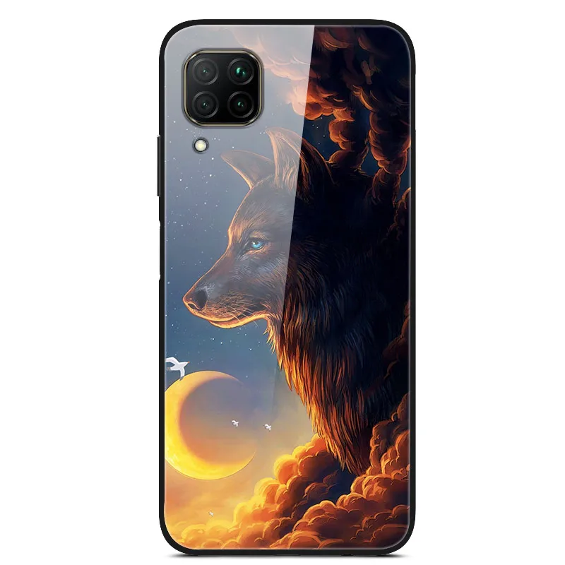 Tempered Glass Case For Huawei P40 Lite Case Glass Back Cover For Honor 9S Case For Huawei P40 lite Case Nova 7i Nova 6 se Funda cute huawei phone cases Cases For Huawei