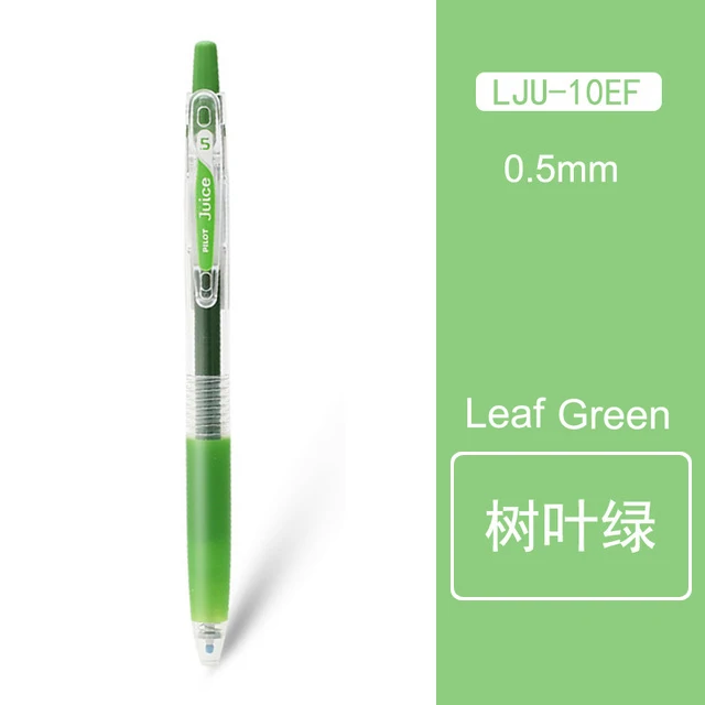 Leaf green 1 шт ручка Pilot Juice гелевая ручка 0,5 мм, 24 цвета, JLU-10EF цветные студенческие принадлежности для письма - Цвет: Leaf green