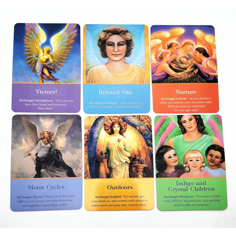 44 шт. английские хрустальные карты Angel Oracle колода карт Таро игровые с красивой
