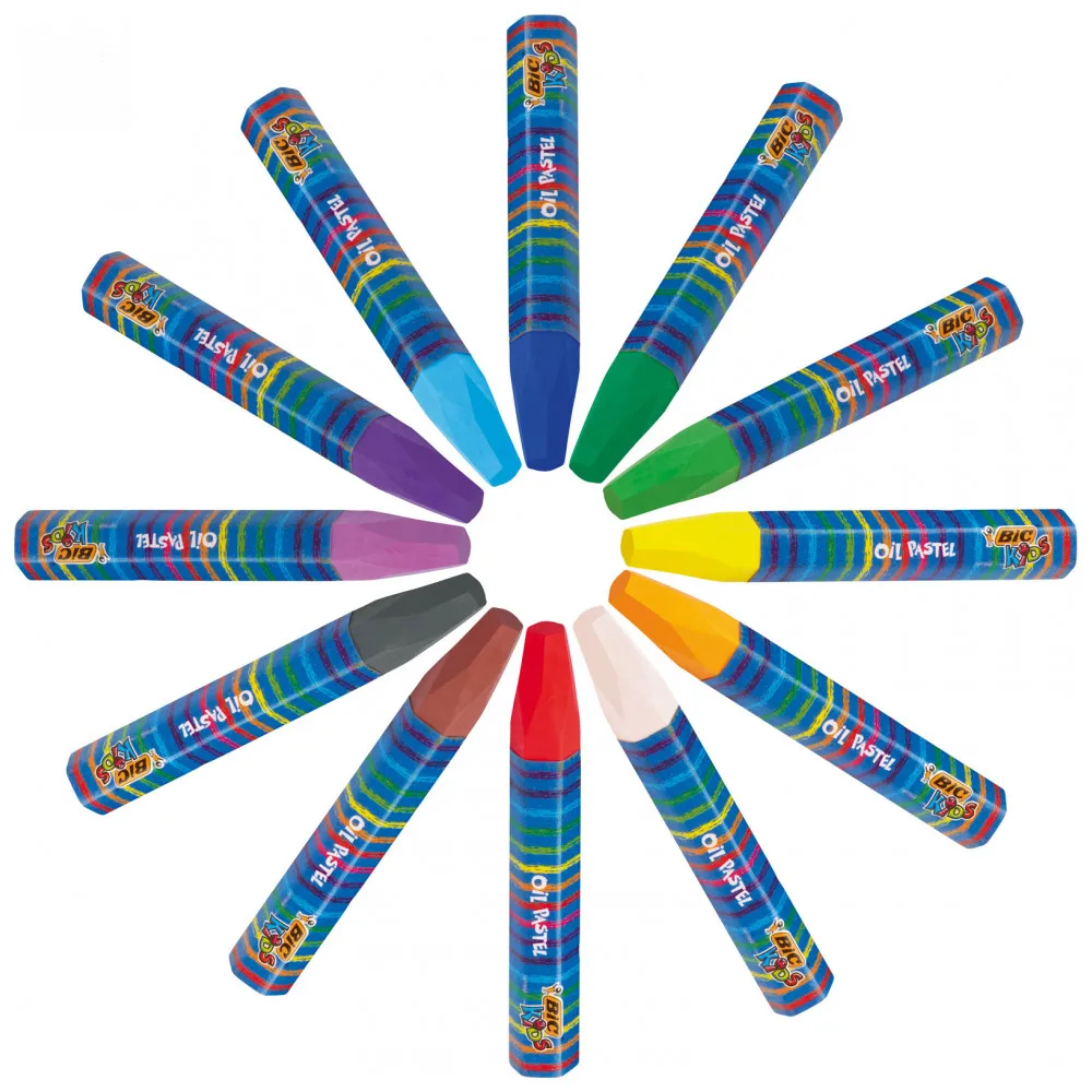 Подарочный набор для детского творчества BIC Kids Металлический бокс 30 предметов(цветные фломастеры, мелки и клей с блестками