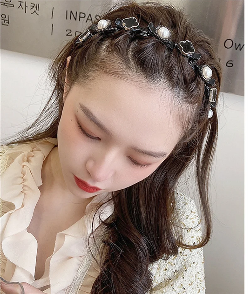 Women hair clips Double Layer Bangs Hairstyle ban Jewelry Hairpin Sports Hair Band accessories hoop Headband ornaments for girls Women hair clips Double Layer Bangs Hairstyle ban Jewelry Hairpin Sports Hair Band accessories hoop Headband ornaments for girls