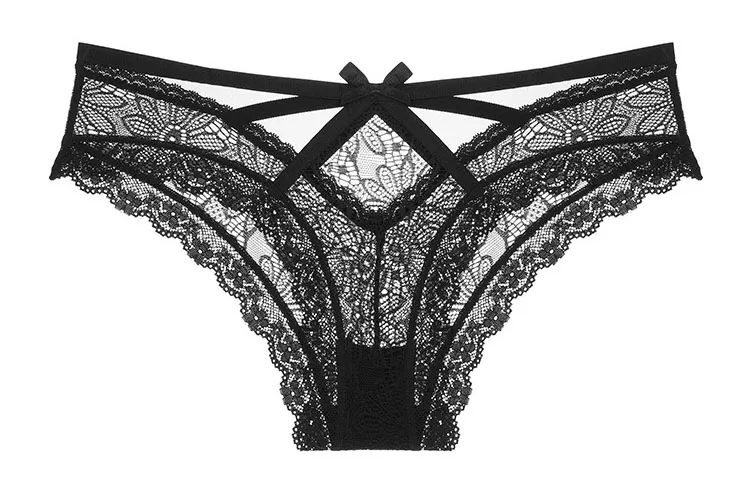  CINOON Sexy Transparent Panties Women Lace Low-waist Briefs Hollow Out Underwear Ladies Underpants Intimates G String Lingerie (3)