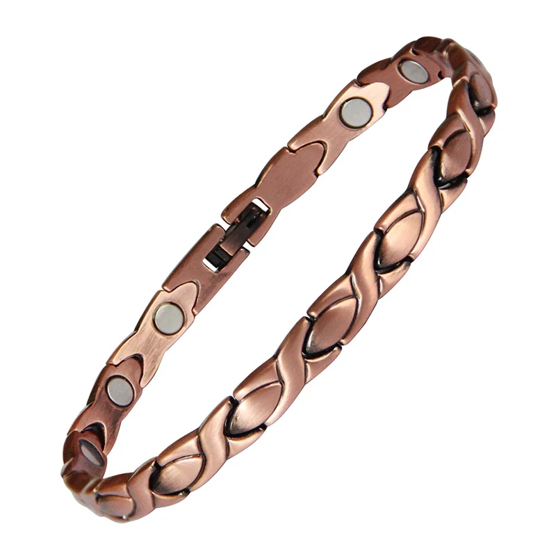 bracelet Oktrendy магнитный браслет femme Энергетический Магнит каменный браслет 3000 Гаусс может регулироваться для работы ревматизм рука для женщин - Окраска металла: bracelet