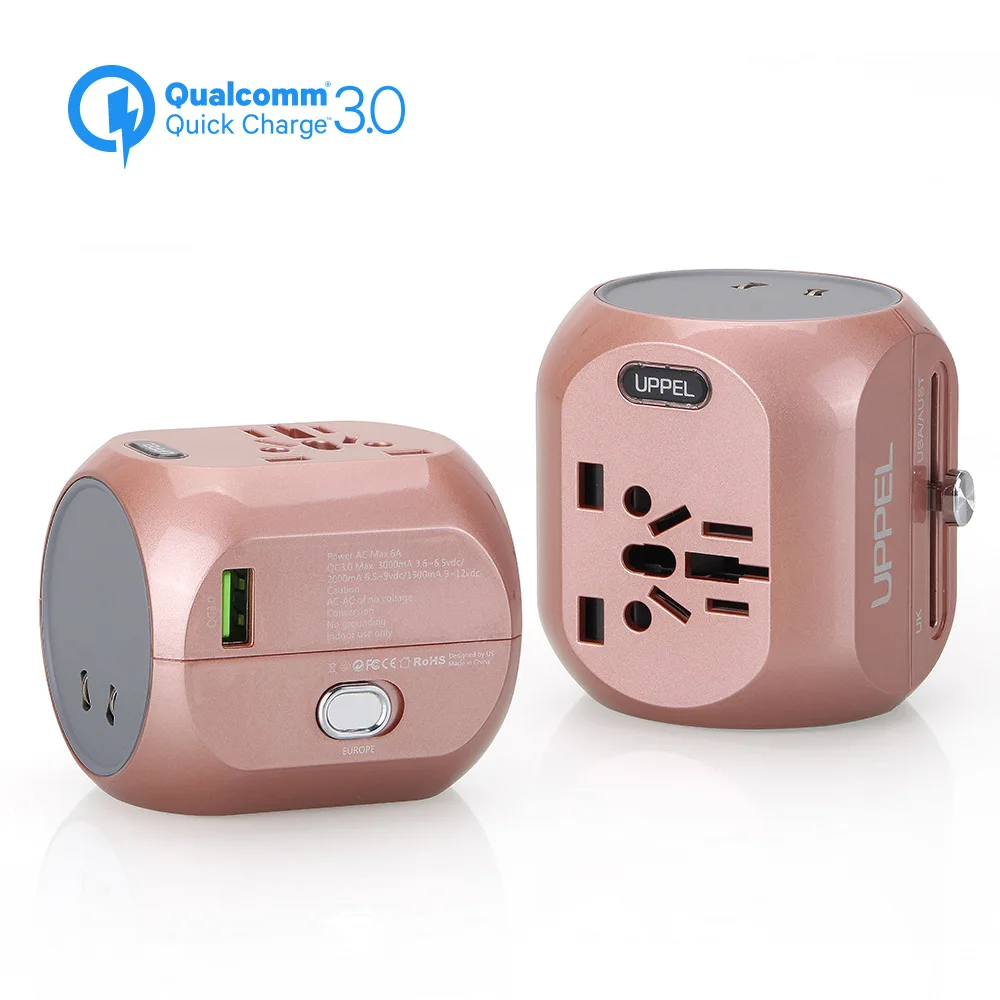 

International Plug Socket Adapter World Travel AC Power Charger Adaptor Universal with QC3.0