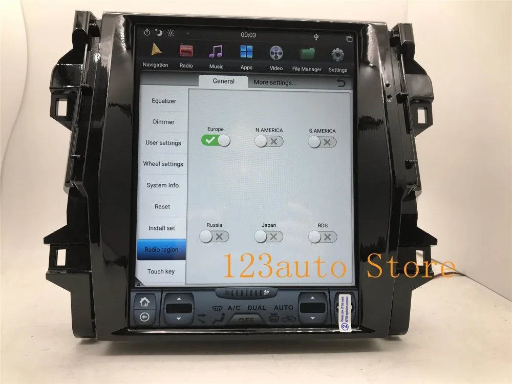 12,1 ''вертикальный экран Tesla стиль Android 8,1 автомобильный DVD gps навигатор плеер для Toyota Fortuner PX6