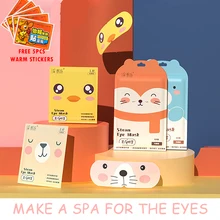 5 pçs/saco dos desenhos animados máscara de olho de vapor círculos escuros sacos de olho eliminar inchaço e rugas olho linhas finas anti envelhecimento máscara de dormir