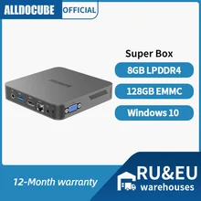ALLDOCUBE SuperBox 4K מיני מחשב Windows 10 אינטל J4005 8GB LPDDR4 128GB EMMC מחשב שולחני HDMI כפולה ליבה כפולה חוט|Mini PC|  
