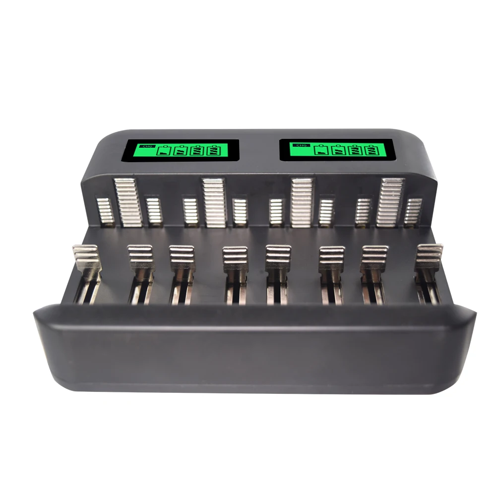 8 слотов ЖК-дисплей Usb смарт-зарядное устройство для Aa Aaa Sc C D размер перезаряжаемая батарея 1,2 в Ni-MH Ni-Cd быстрое зарядное устройство