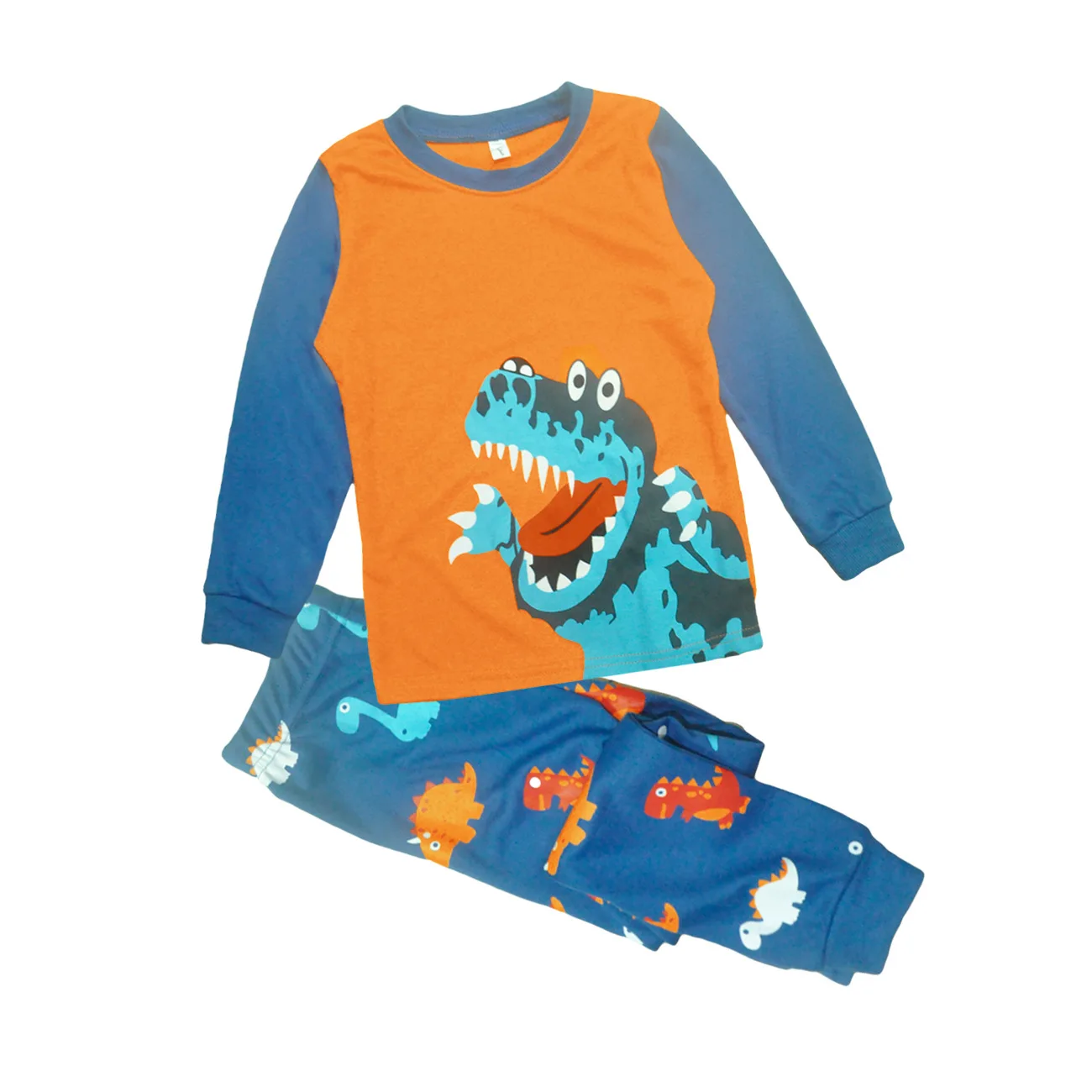 Осенний Детский свитер, пуловер, рубашка, Детская рубашка с круглым вырезом, новая детская одежда с принтом динозавра
