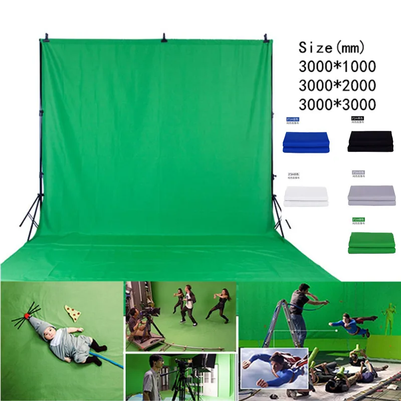 3*4 м зеленый/голубой/белый студийный фон для фотосъемки с нетканый вечерние