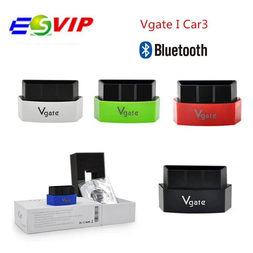 Vgate iCar3 WI-FI ELM327 Vgate, Wi-Fi OBD2/OBDII icar3 WI-FI диагностический интерфейс Поддержка обоих IOS и Android