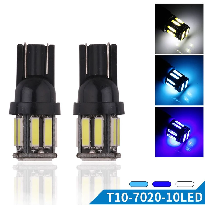 10x T10 W5W 7020 194 168 10 SMD СВЕТОДИОДНЫЙ Габаритные фонари для автомобиля на танкетке