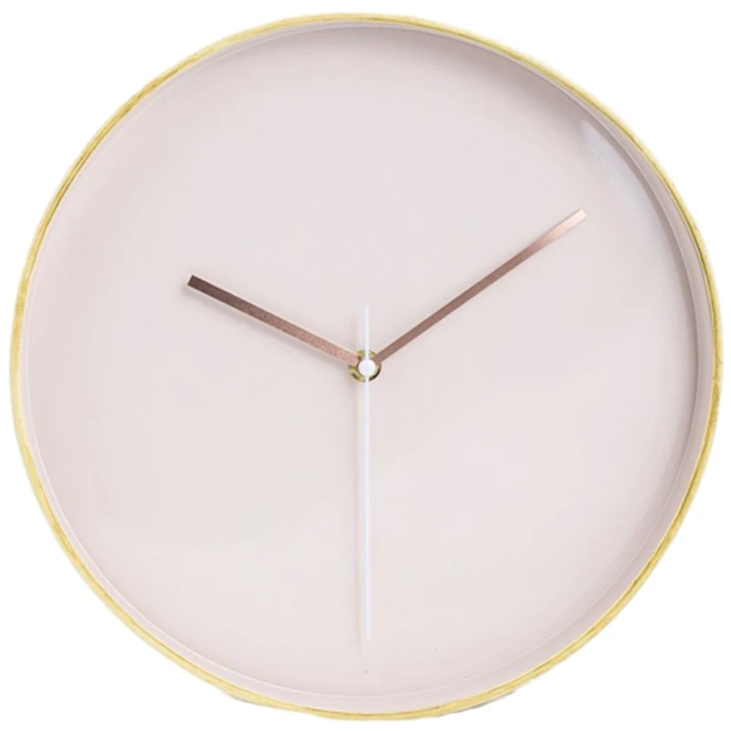 

Creative Minimalist Clock Metal Round Wall Clock Modern Design Bedroom Kitchen Office Silent Decorative Quartz Clock