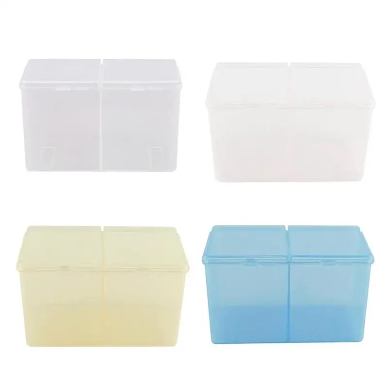 

Cotton Swabs Storage Holder Box Cleaning Cotton Storage Box Swab Pad Nail Art Compartments Container Holder desktop Organizer